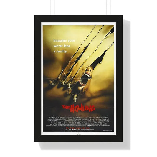 THE HOWLING 1981 - Framed Movie Poster 16″ x 24″ Black - The Sticker Space