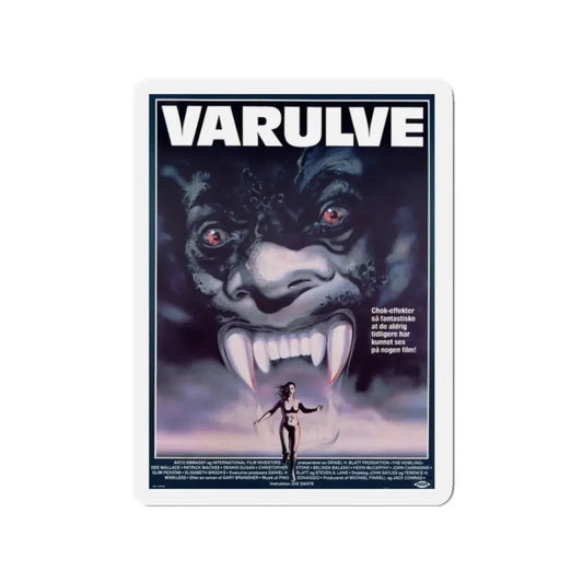THE HOWLING (DANISH) 1981 Movie Poster - Refrigerator Magnet 2 Inch Die-Cut - The Sticker Space