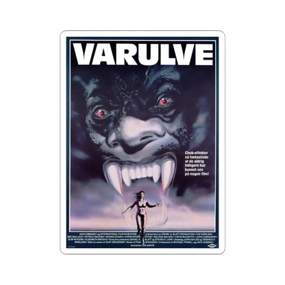 THE HOWLING (DANISH) 1981 Movie Poster - STICKER Vinyl Kiss-Cut Decal 3 Inch White - The Sticker Space