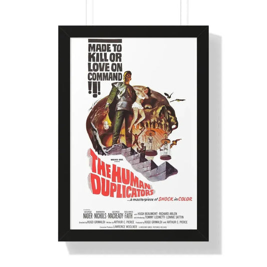 THE HUMAN DUPLICATORS 1965 - Framed Movie Poster 16″ x 24″ Black - The Sticker Space