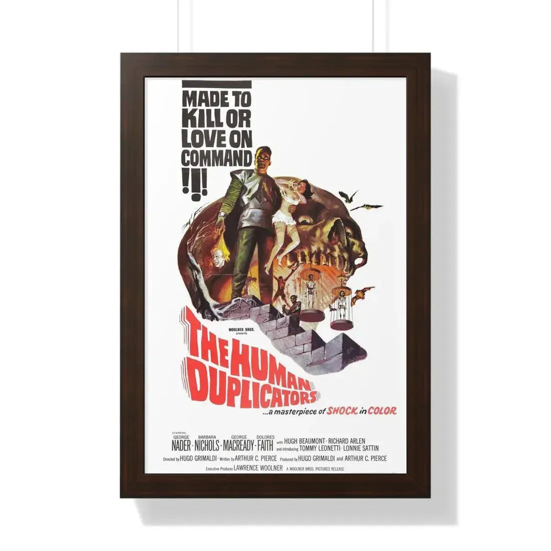 THE HUMAN DUPLICATORS 1965 - Framed Movie Poster 16″ x 24″ Walnut - The Sticker Space
