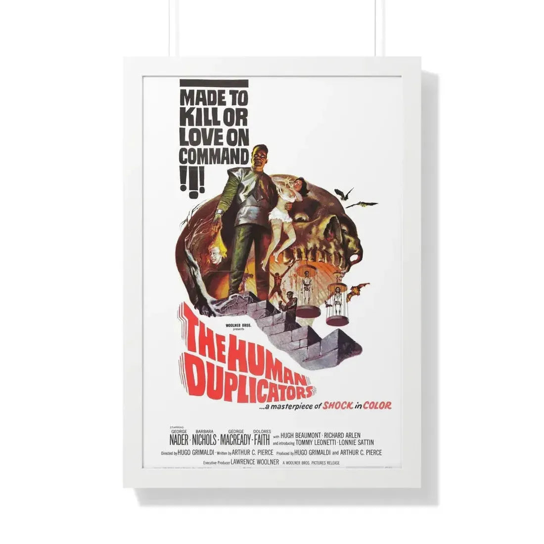 THE HUMAN DUPLICATORS 1965 - Framed Movie Poster 20" x 30" White - The Sticker Space