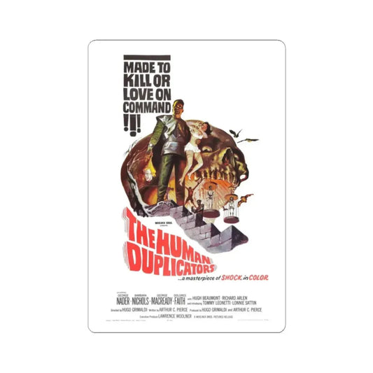 THE HUMAN DUPLICATORS 1965 Movie Poster - STICKER Vinyl Kiss-Cut Decal 2 Inch White - The Sticker Space
