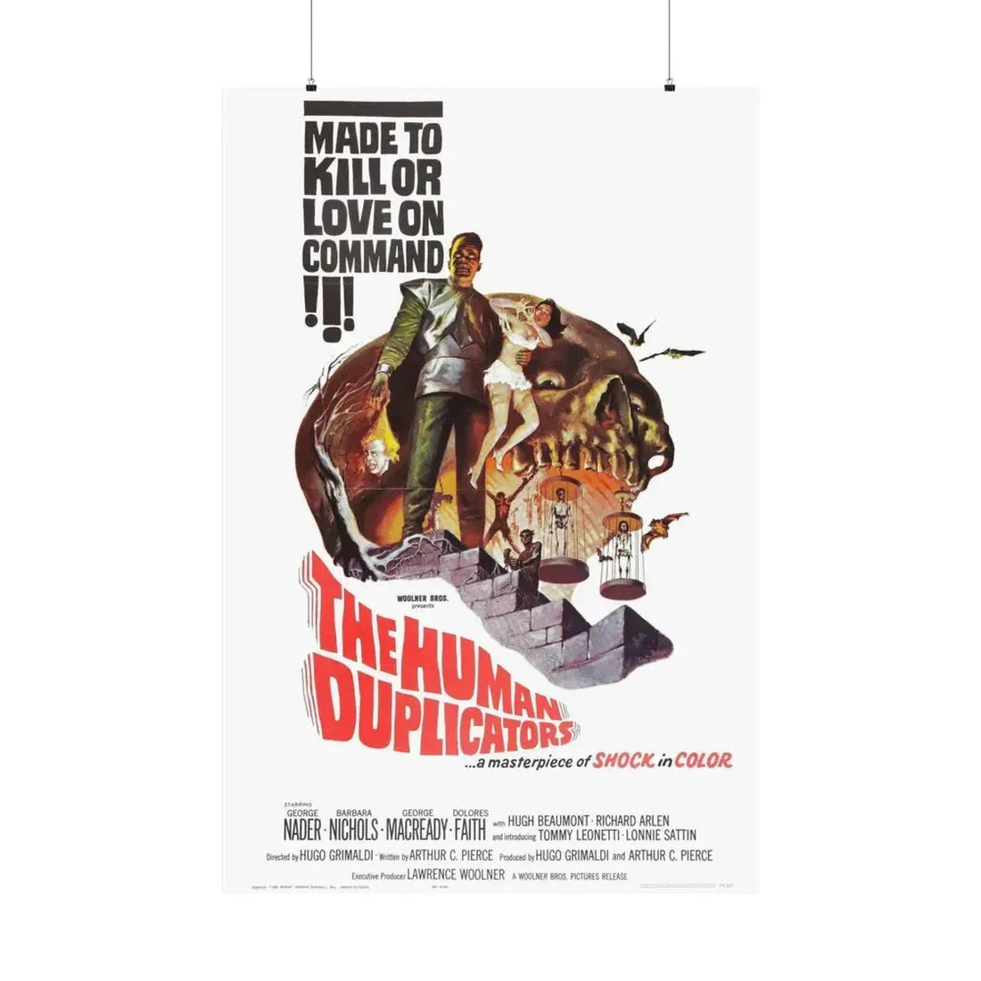 THE HUMAN DUPLICATORS 1965 - Paper Movie Poster 36" x 54" Matte - The Sticker Space