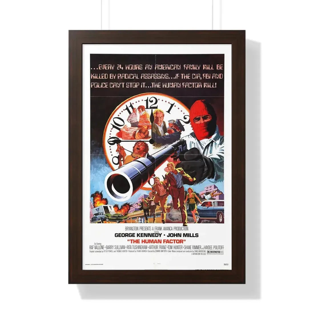 THE HUMAN FACTOR 1979 - Framed Movie Poster 16″ x 24″ Walnut - The Sticker Space
