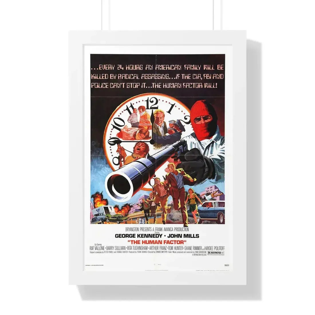 THE HUMAN FACTOR 1979 - Framed Movie Poster 16″ x 24″ White - The Sticker Space
