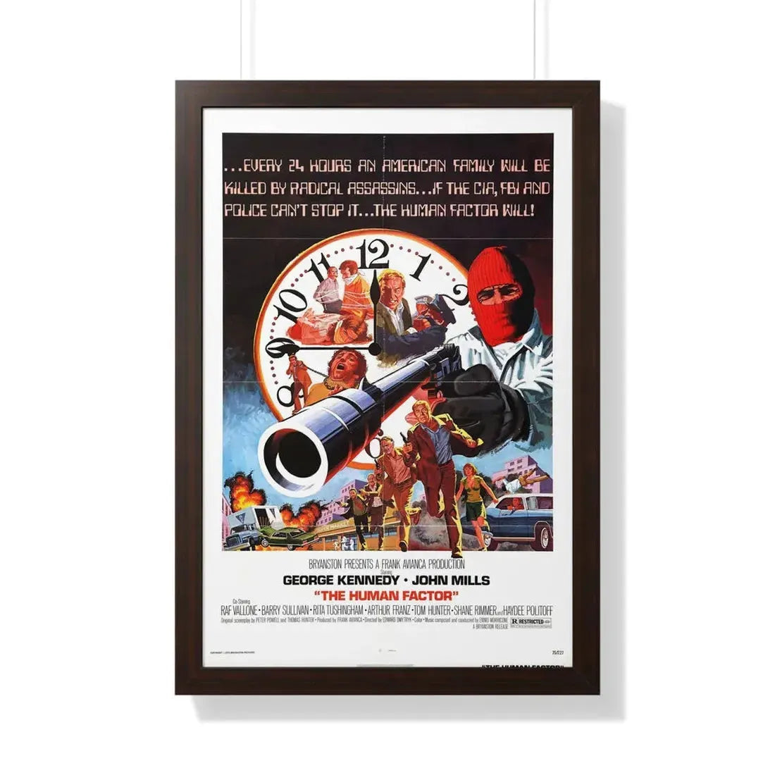 THE HUMAN FACTOR 1979 - Framed Movie Poster 20" x 30" Walnut - The Sticker Space