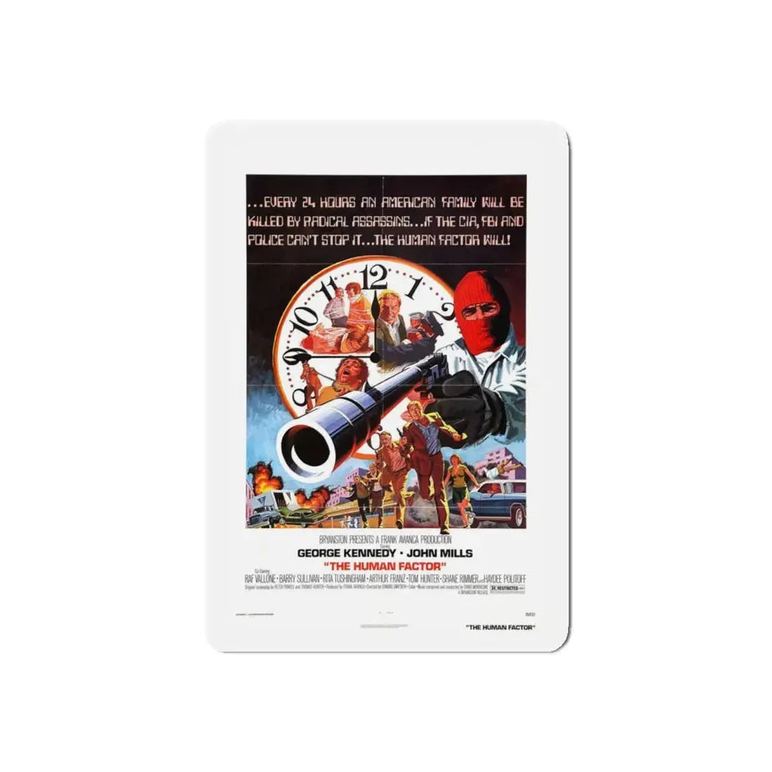 THE HUMAN FACTOR 1979 Movie Poster - Refrigerator Magnet 4 Inch Die-Cut - The Sticker Space