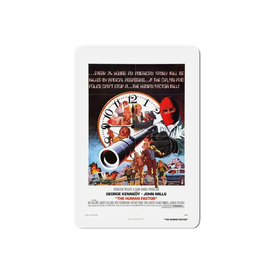 THE HUMAN FACTOR 1979 Movie Poster - Refrigerator Magnet 6 Inch Die-Cut - The Sticker Space