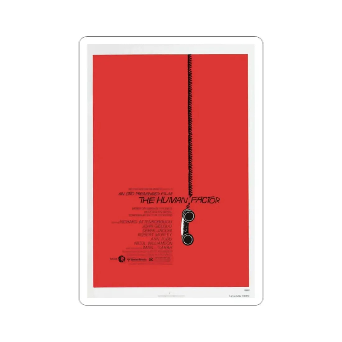 The Human Factor 1979 Movie Poster STICKER Vinyl Die-Cut Decal 2 Inch - The Sticker Space