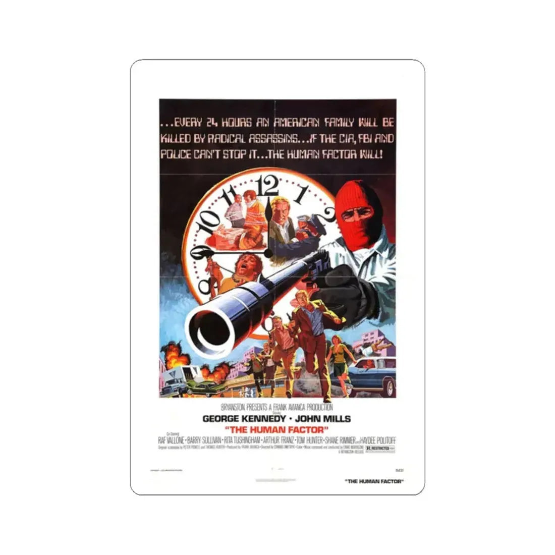 THE HUMAN FACTOR 1979 Movie Poster - STICKER Vinyl Kiss-Cut Decal 2 Inch White - The Sticker Space