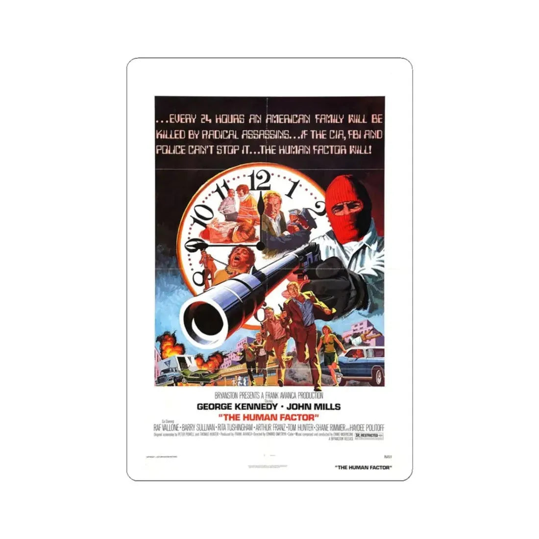 THE HUMAN FACTOR 1979 Movie Poster - STICKER Vinyl Kiss-Cut Decal 3 Inch White - The Sticker Space