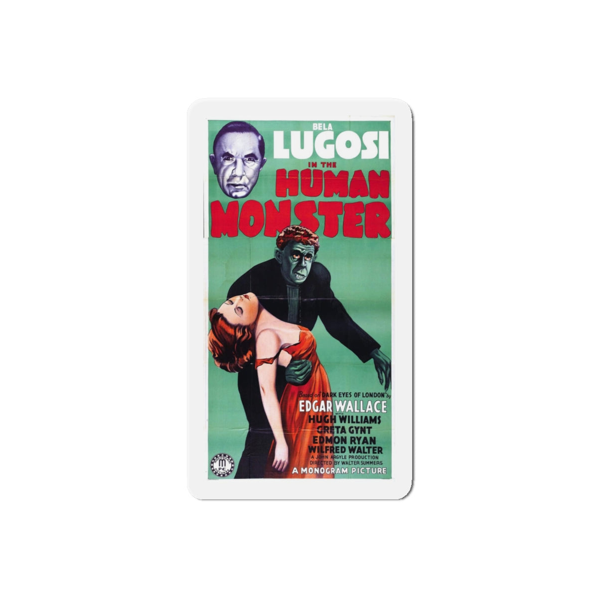 THE HUMAN MONSTER 1939 Movie Poster - Refrigerator Magnet-6 Inch-The Sticker Space