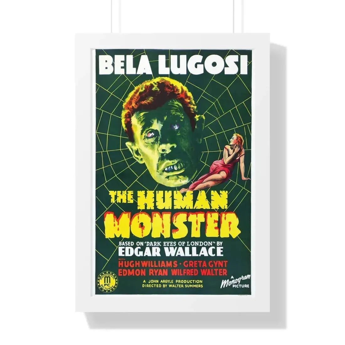 THE HUMAN MONSTER (2) 1939 - Framed Movie Poster 16″ x 24″ White - The Sticker Space