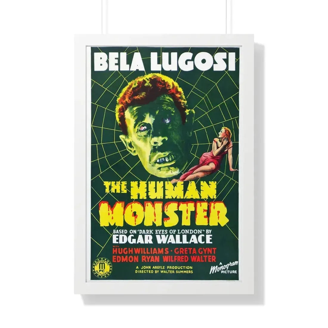 THE HUMAN MONSTER (2) 1939 - Framed Movie Poster 20" x 30" White - The Sticker Space