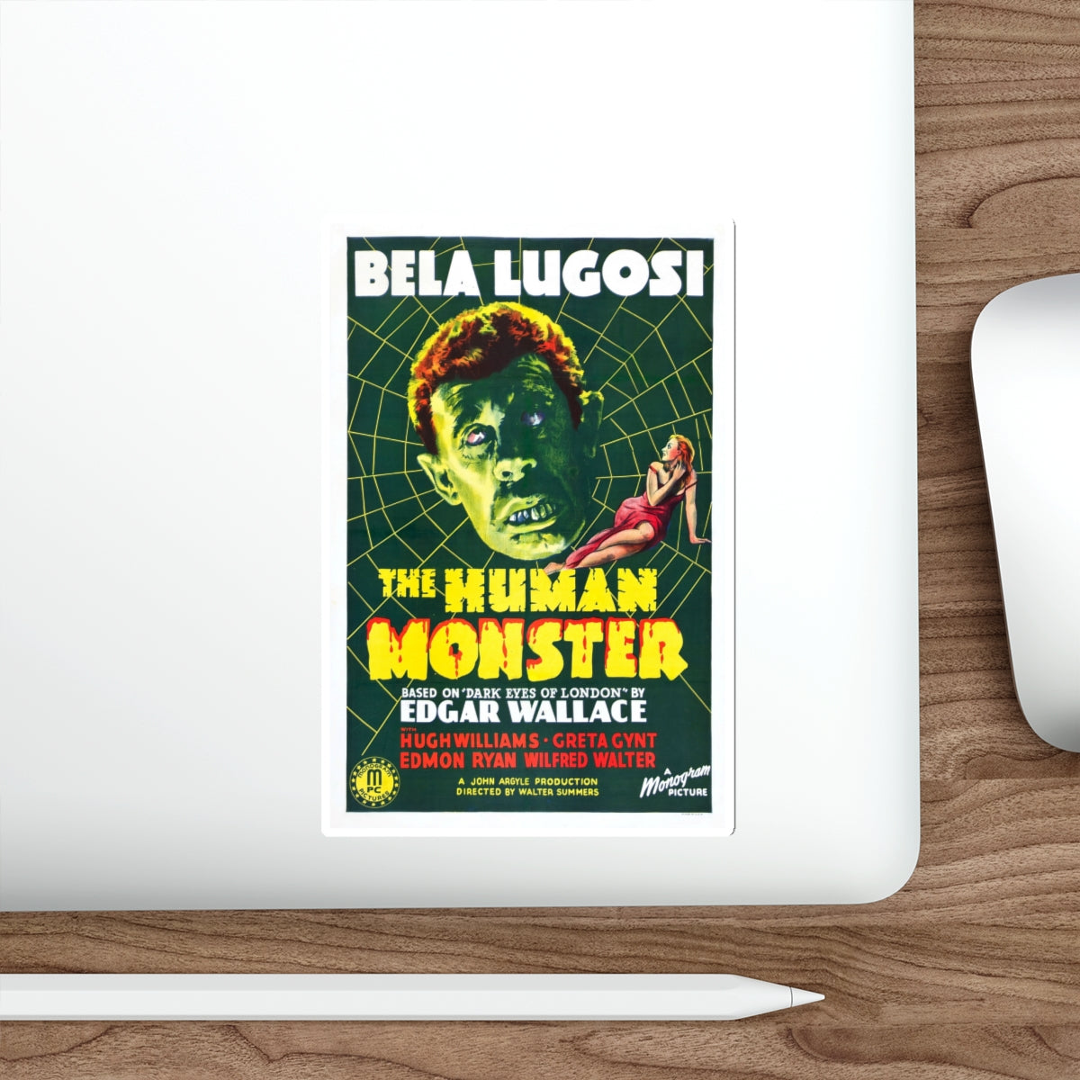 THE HUMAN MONSTER (2) 1939 Movie Poster STICKER Vinyl Die-Cut Decal-The Sticker Space