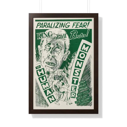 THE HUMAN MONSTER (3) 1939 - Framed Movie Poster 20" x 30" Walnut - The Sticker Space