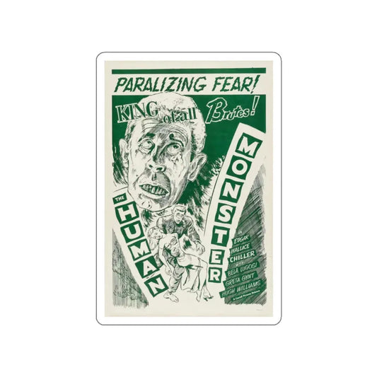 THE HUMAN MONSTER (3) 1939 Movie Poster STICKER Vinyl Die-Cut Decal 2 Inch - The Sticker Space