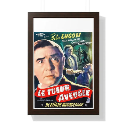 THE HUMAN MONSTER (BELGIAN) 1939 - Framed Movie Poster 16″ x 24″ Walnut - The Sticker Space