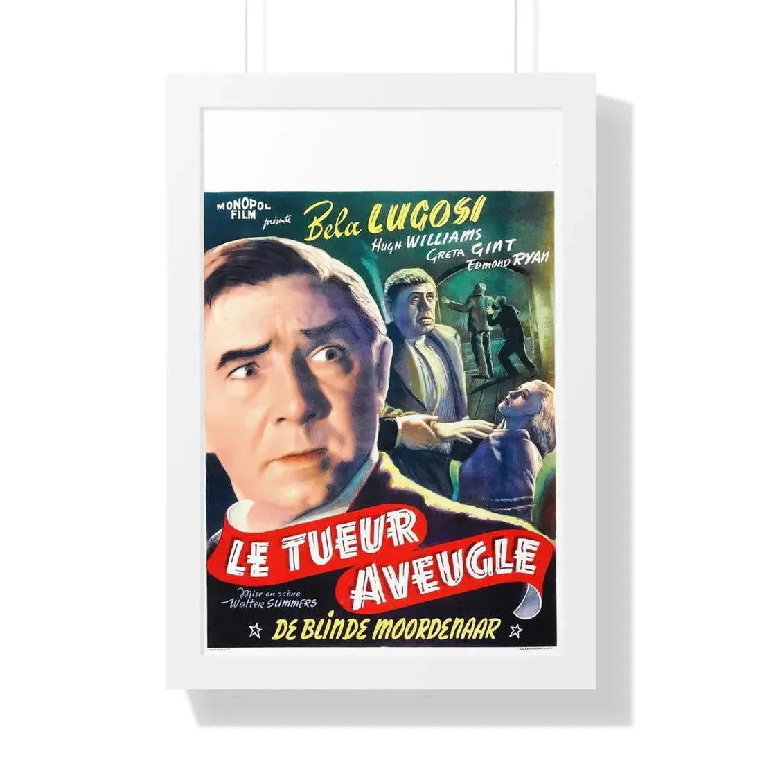 THE HUMAN MONSTER (BELGIAN) 1939 - Framed Movie Poster 16″ x 24″ White - The Sticker Space
