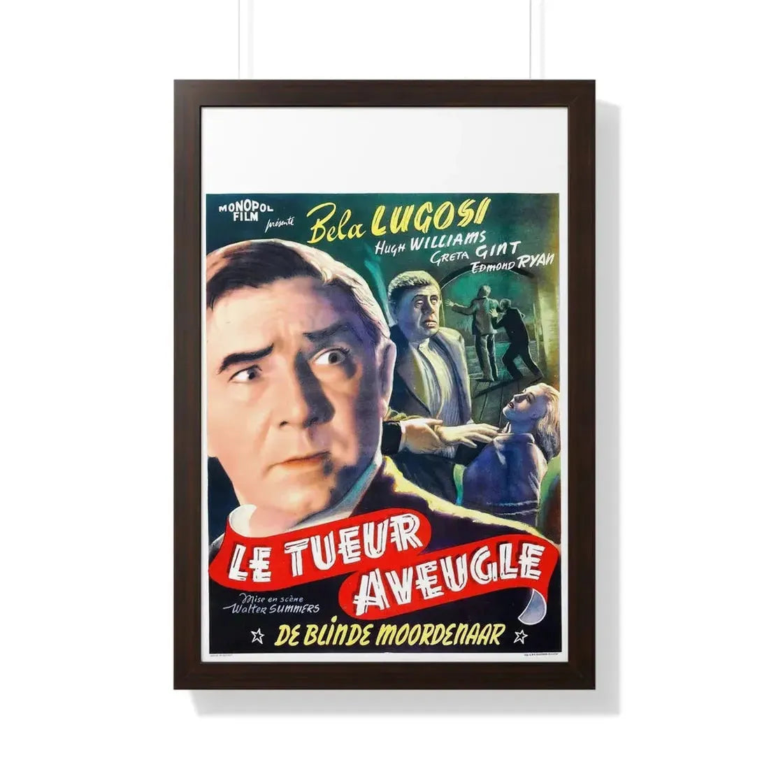 THE HUMAN MONSTER (BELGIAN) 1939 - Framed Movie Poster 20" x 30" Walnut - The Sticker Space