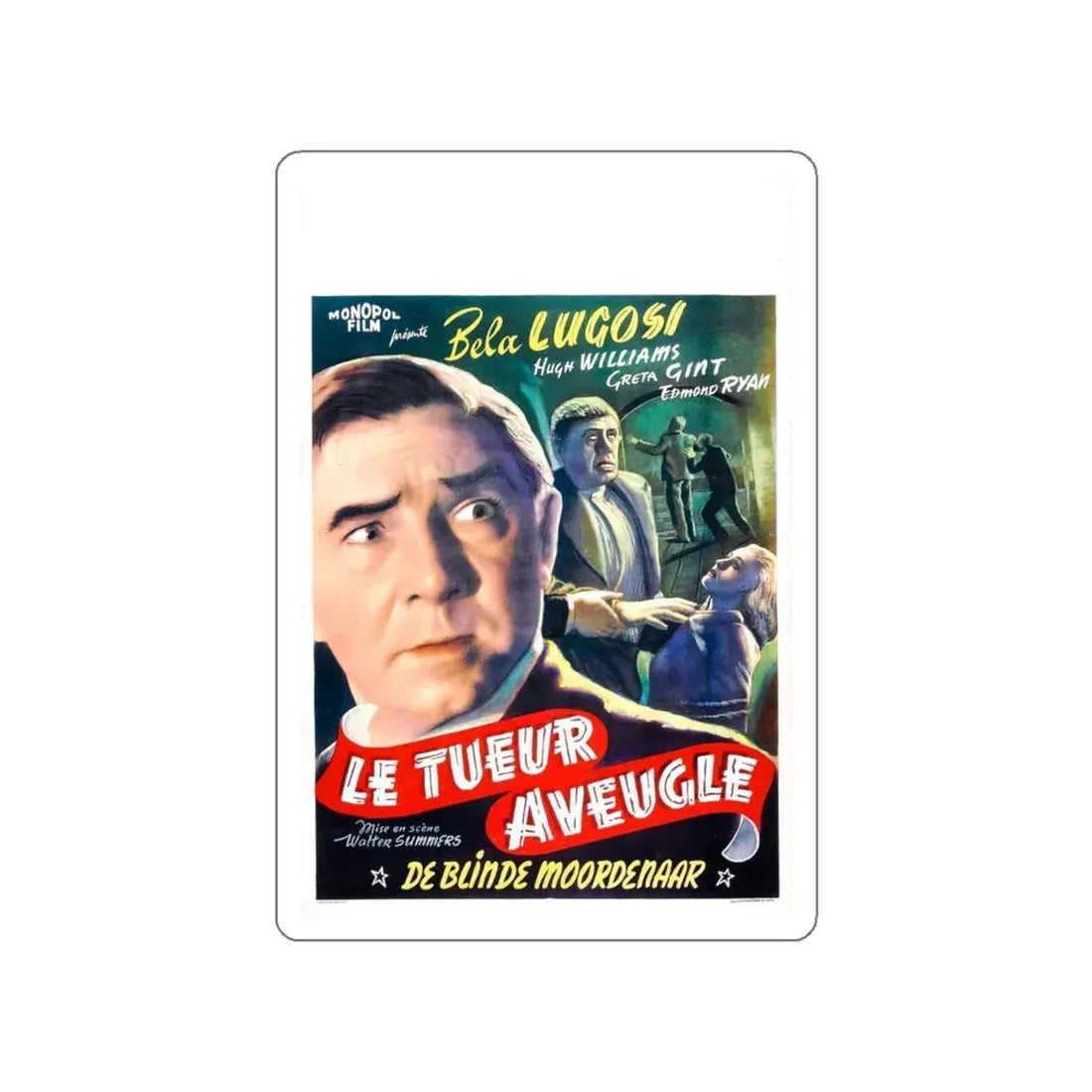 THE HUMAN MONSTER (BELGIAN) 1939 Movie Poster STICKER Vinyl Die-Cut Decal 6 Inch - The Sticker Space
