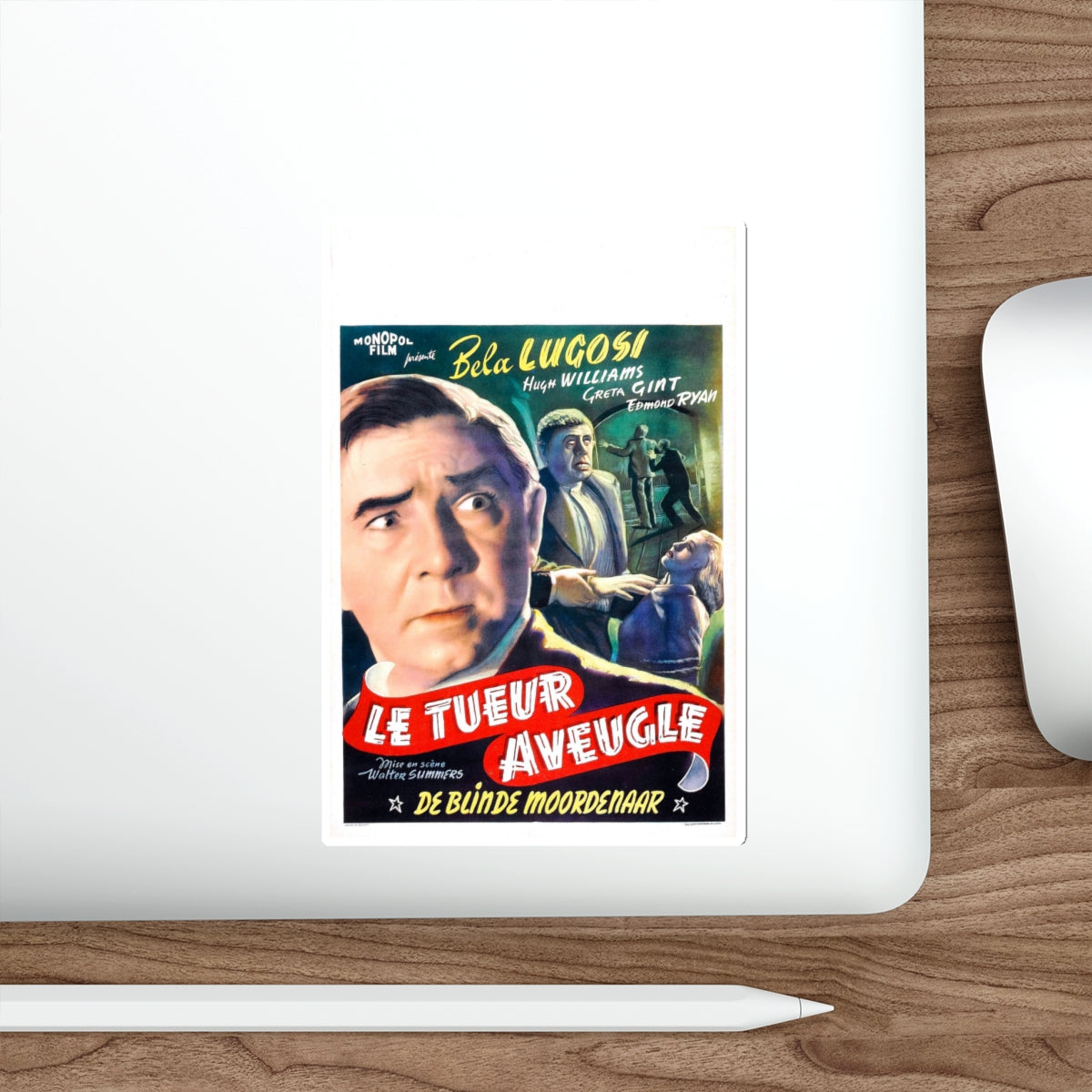 THE HUMAN MONSTER (BELGIAN) 1939 Movie Poster STICKER Vinyl Die-Cut Decal-The Sticker Space