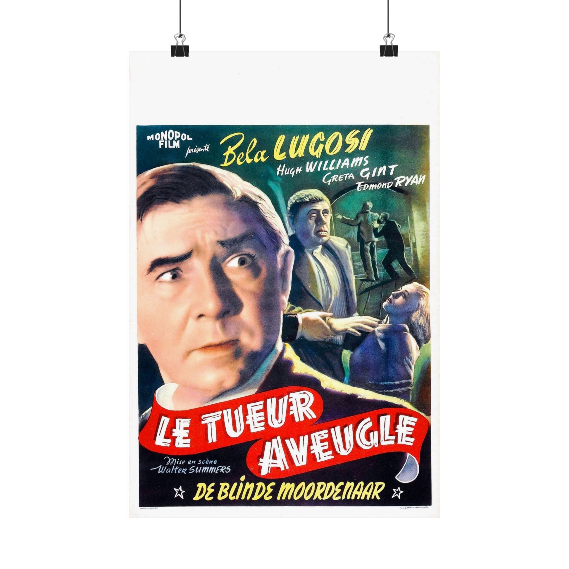 THE HUMAN MONSTER (BELGIAN) 1939 - Paper Movie Poster-12″ x 18″-The Sticker Space