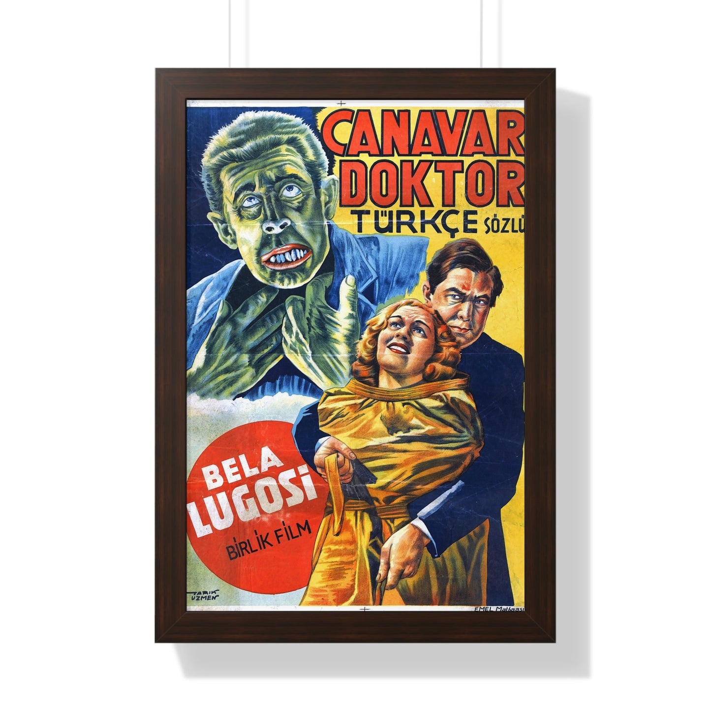 THE HUMAN MONSTER (TURKEY) 1939 - Framed Movie Poster-16″ x 24″-The Sticker Space