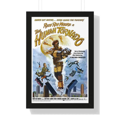 THE HUMAN TORNADO 1976 - Framed Movie Poster 16″ x 24″ Black - The Sticker Space