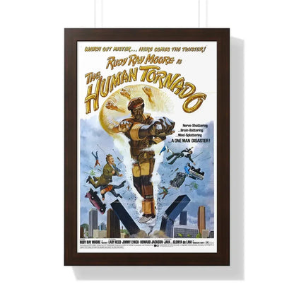 THE HUMAN TORNADO 1976 - Framed Movie Poster 16″ x 24″ Walnut - The Sticker Space