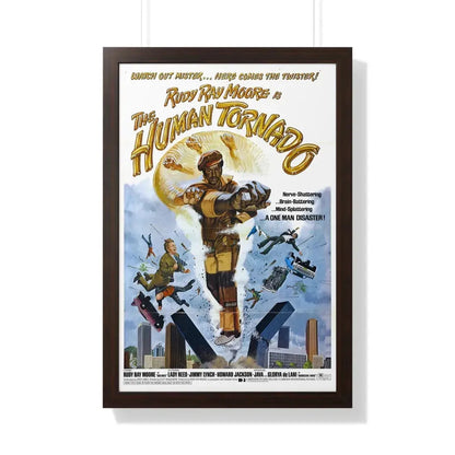THE HUMAN TORNADO 1976 - Framed Movie Poster 20" x 30" Walnut - The Sticker Space