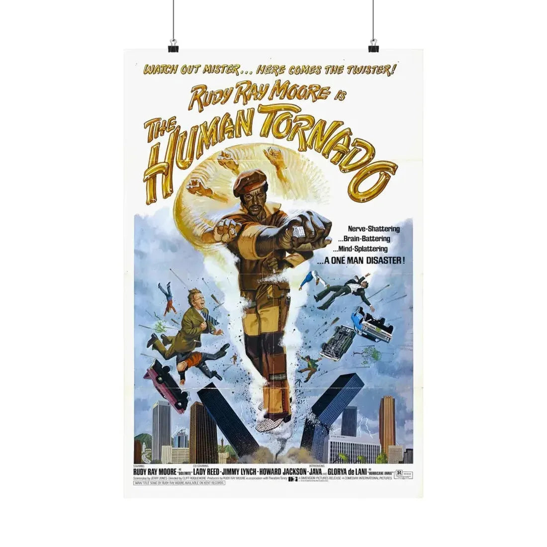 THE HUMAN TORNADO 1976 - Paper Movie Poster 20″ x 30″ Matte - The Sticker Space