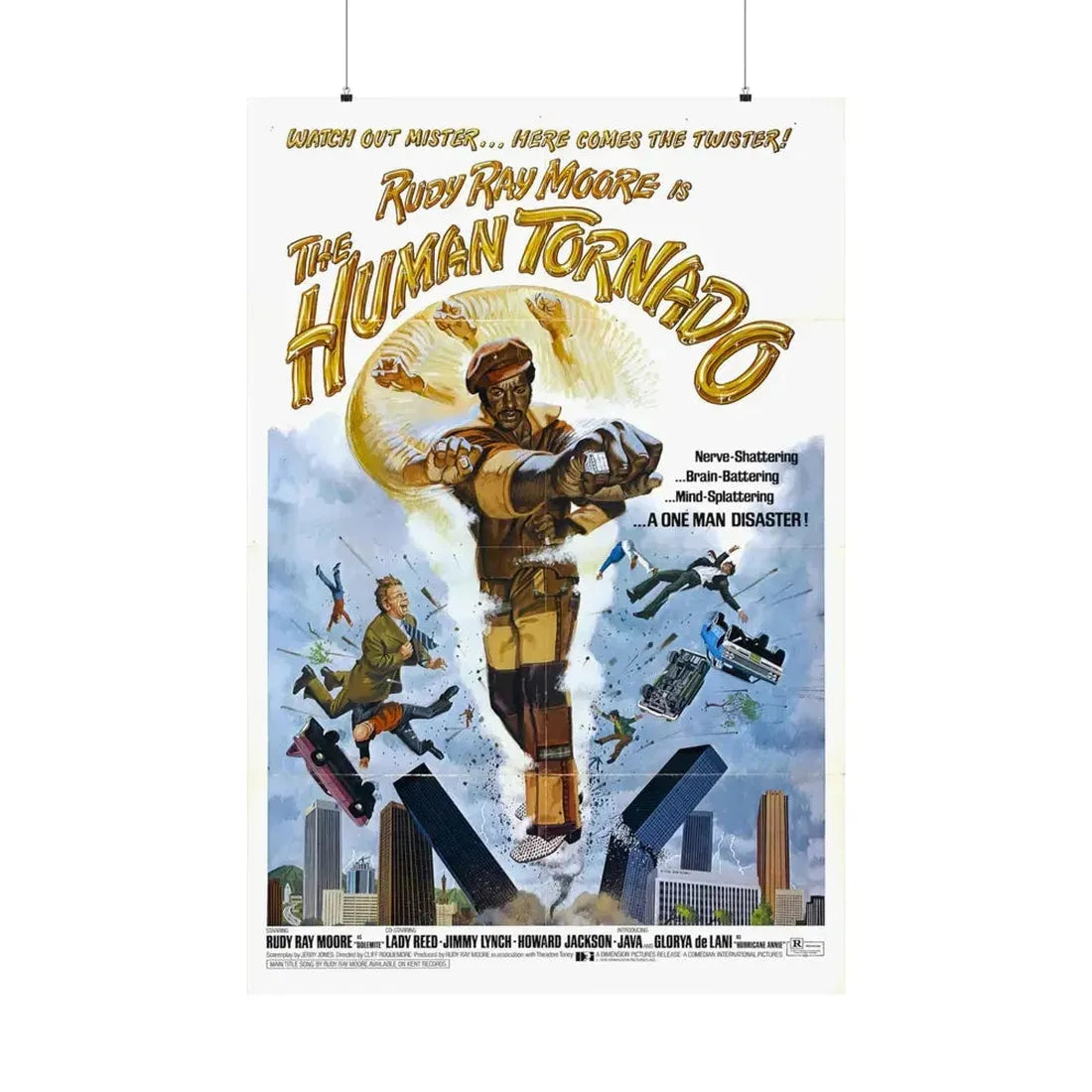 THE HUMAN TORNADO 1976 - Paper Movie Poster 36" x 54" Matte - The Sticker Space