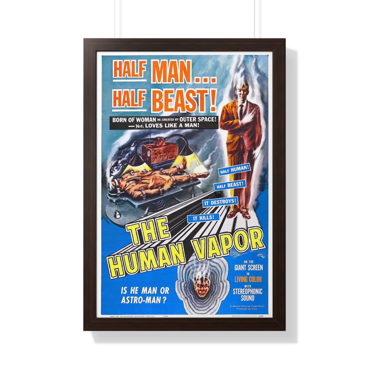 THE HUMAN VAPOR 1960 - Framed Movie Poster-20" x 30"-The Sticker Space