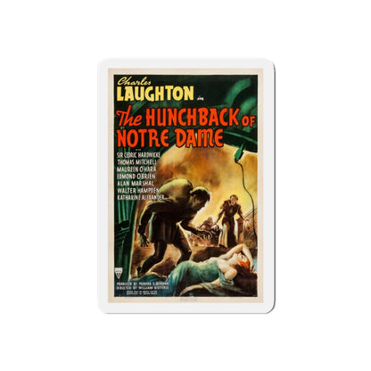 THE HUNCHBACK OF NOTRE DAME 1939 Movie Poster - Refrigerator Magnet-4" x 4"-The Sticker Space