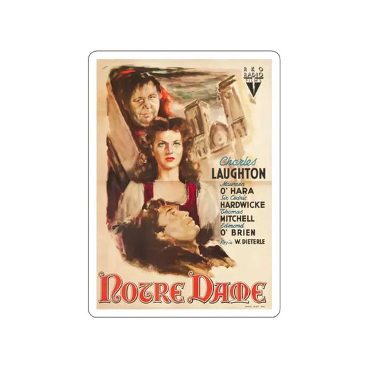 THE HUNCHBACK OF NOTRE DAME 1948 Movie Poster STICKER Vinyl Die-Cut Decal 2 Inch - The Sticker Space