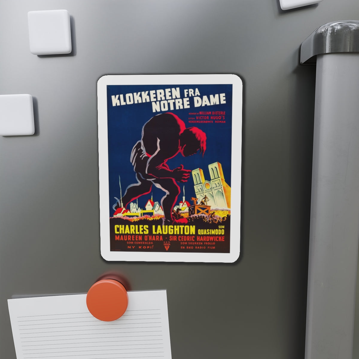 THE HUNCHBACK OF NOTRE DAME (DANISH) 1939 Movie Poster - Refrigerator Magnet-The Sticker Space