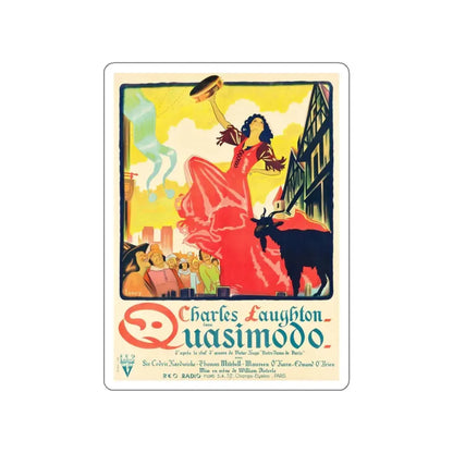 THE HUNCHBACK OF NOTRE DAME (FRENCH) 1939 Movie Poster STICKER Vinyl Die-Cut Decal 4 Inch - The Sticker Space