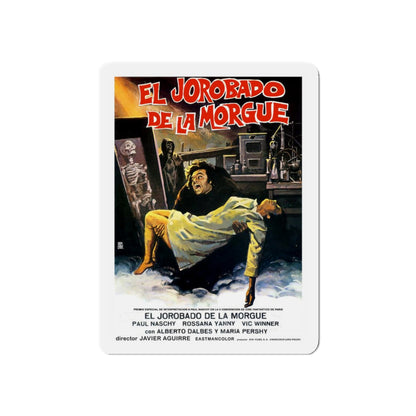 THE HUNCHBACK OF THE MORGUE 1973 Movie Poster - Refrigerator Magnet-3" x 3"-The Sticker Space