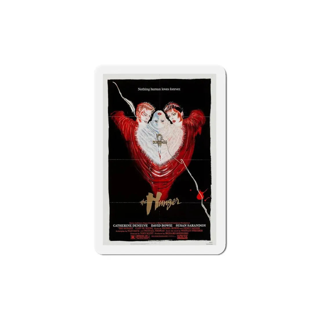 The Hunger 1983 Movie Poster Refrigerator Magnet 5 Inch - The Sticker Space