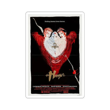 The Hunger 1983 Movie Poster - STICKER Vinyl Kiss-Cut Decal 6 Inch White - The Sticker Space