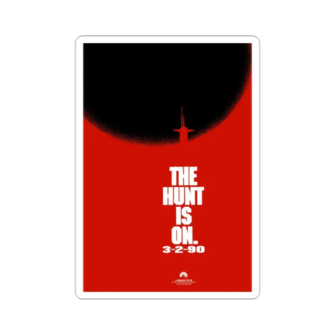 The Hunt For Red October 1990 Movie Poster STICKER Vinyl Die-Cut Decal 2 Inch - The Sticker Space