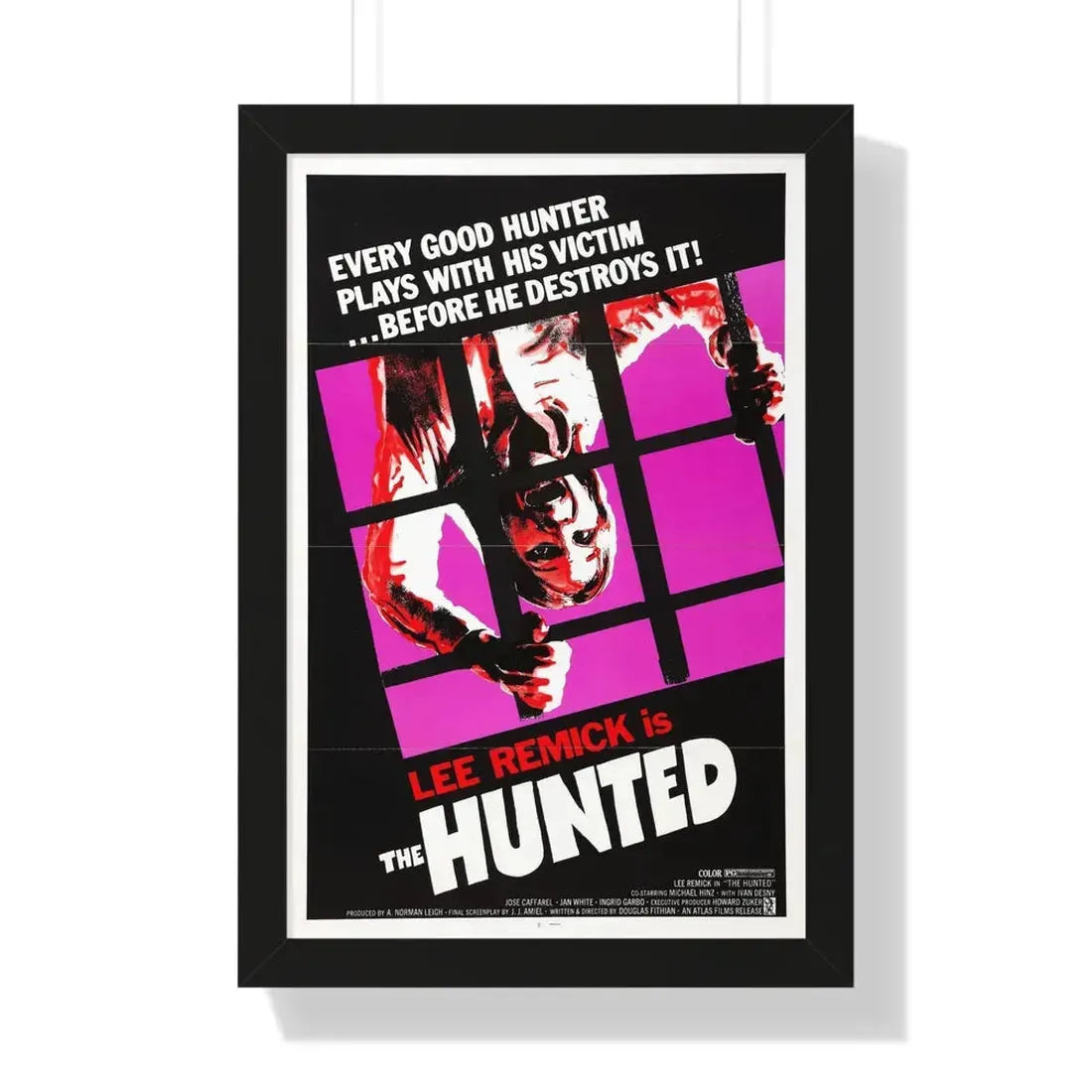 THE HUNTED 1974 - Framed Movie Poster 16″ x 24″ Black - The Sticker Space