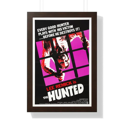 THE HUNTED 1974 - Framed Movie Poster 16″ x 24″ Walnut - The Sticker Space