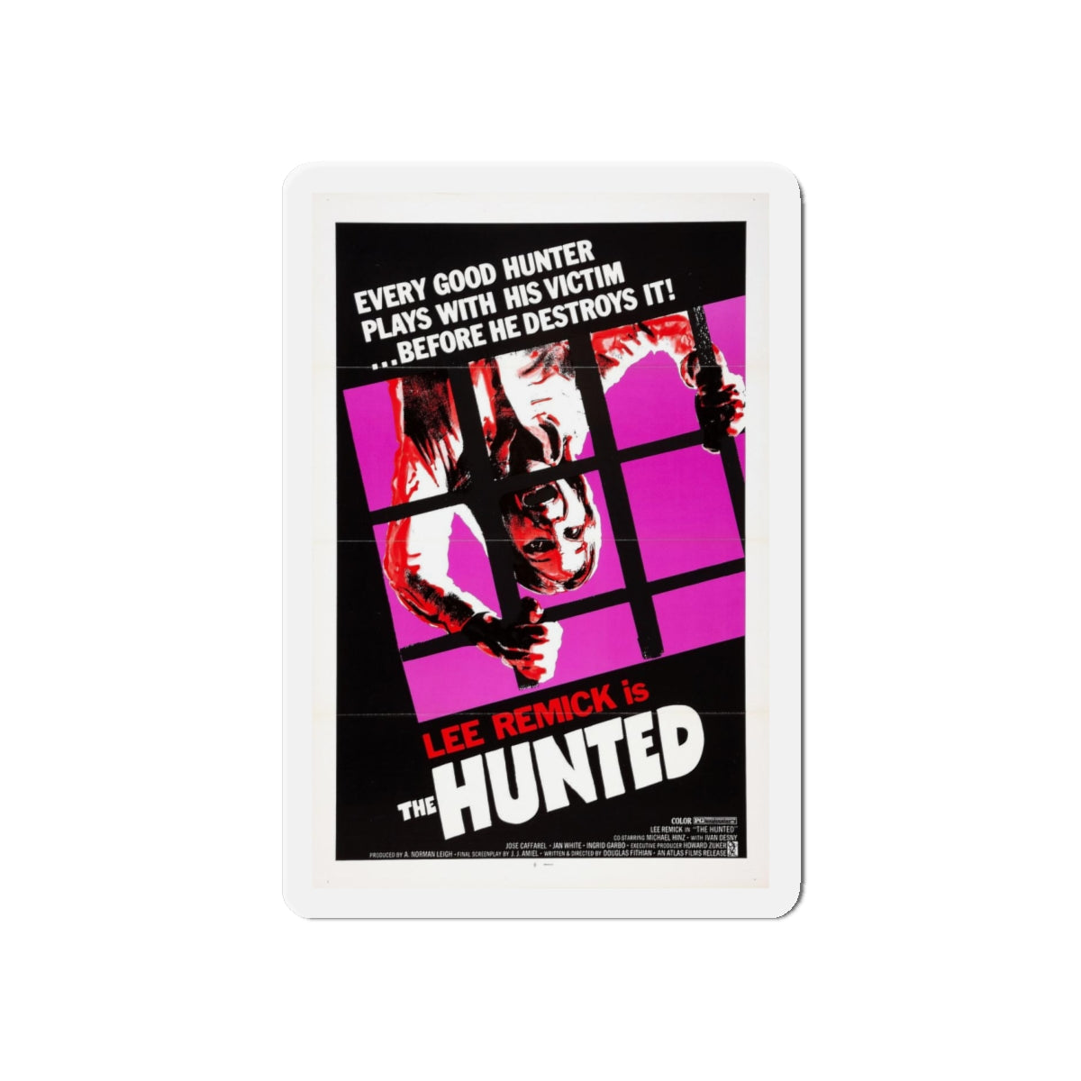 THE HUNTED 1974 Movie Poster - Refrigerator Magnet-6" × 6"-The Sticker Space