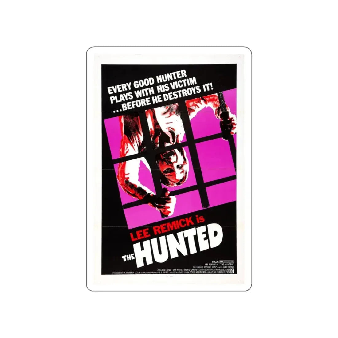 THE HUNTED 1974 Movie Poster STICKER Vinyl Die-Cut Decal 6 Inch - The Sticker Space