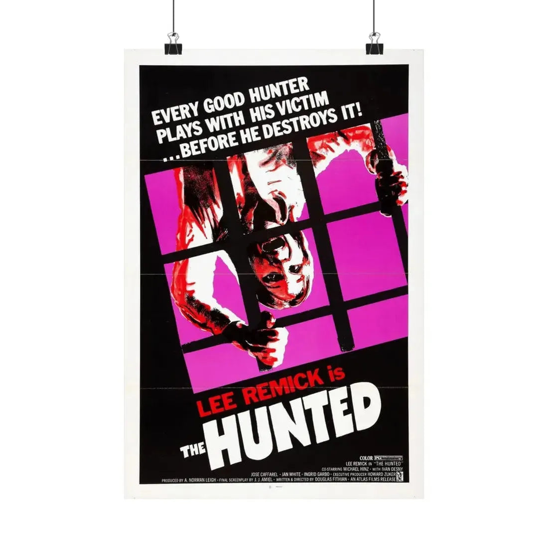 THE HUNTED 1974 - Paper Movie Poster 12″ x 18″ Matte - The Sticker Space