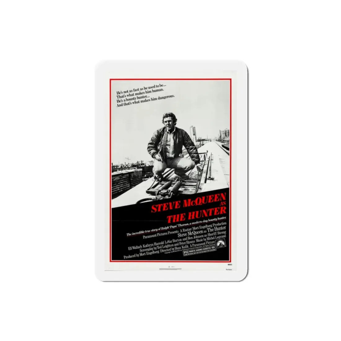 The Hunter 1980 Movie Poster Refrigerator Magnet 2 Inch - The Sticker Space