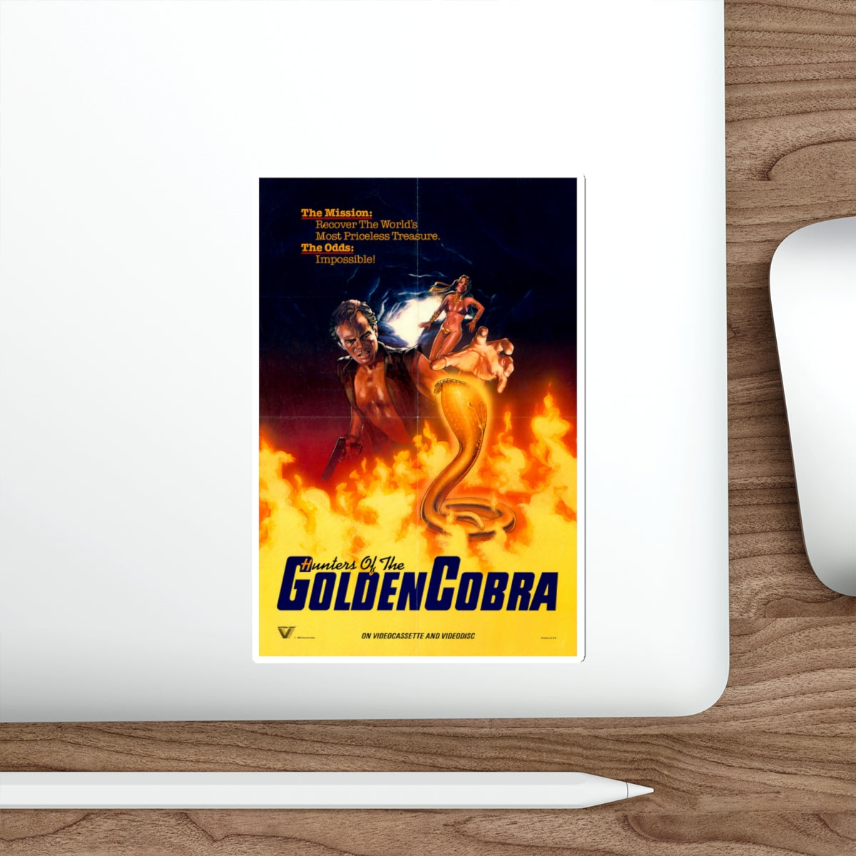 THE HUNTERS OF THE GOLDEN COBRA 1982 Movie Poster STICKER Vinyl Die-Cut Decal-The Sticker Space